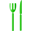 download Fork And Knife Icon clipart image with 270 hue color
