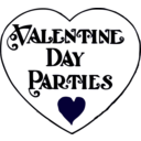 download Valentine Day Parties Title clipart image with 270 hue color