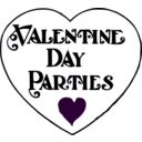 download Valentine Day Parties Title clipart image with 315 hue color