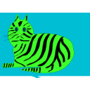 download Tiger Cat clipart image with 90 hue color