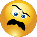Angry Man Mustache Smiley Emoticon
