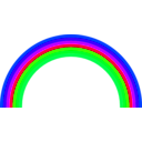 download Rainbow Semicircle clipart image with 225 hue color