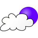 download Weather Symbols Cloudy Day Simple clipart image with 225 hue color