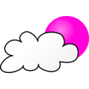 download Weather Symbols Cloudy Day Simple clipart image with 270 hue color
