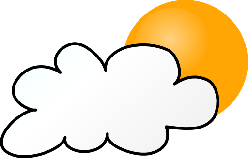Weather Symbols Cloudy Day Simple