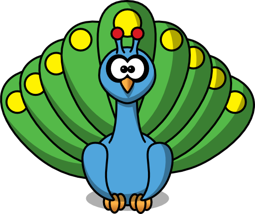 Cartoon Peacock