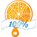 download 100 Orange clipart image with 0 hue color