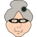 download Old Grandma clipart image with 0 hue color