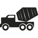 download Concrete Mixer Truck clipart image with 90 hue color