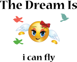 Fly Girl Dream Smiley Emoticon