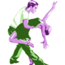 download Dancers In Two Tone Color clipart image with 270 hue color
