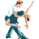 download Dancers In Two Tone Color clipart image with 0 hue color