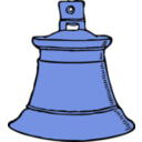 download Gold Bell clipart image with 180 hue color