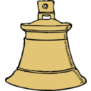 download Gold Bell clipart image with 0 hue color