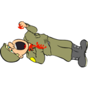 download Wounded Soldier clipart image with 0 hue color