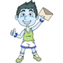 download Mail Boy clipart image with 180 hue color