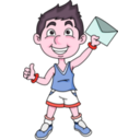 download Mail Boy clipart image with 315 hue color