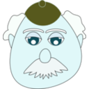download Old Man White Mustache clipart image with 180 hue color
