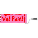download Wet Paint Sign clipart image with 90 hue color