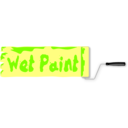 download Wet Paint Sign clipart image with 180 hue color