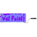 download Wet Paint Sign clipart image with 0 hue color