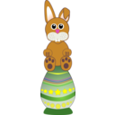 download Funny Baby Bunny Sitting On An Easter Egg clipart image with 0 hue color