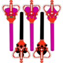 download Stylized Sceptre For Card Faces clipart image with 315 hue color