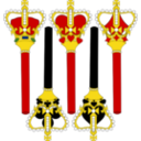 download Stylized Sceptre For Card Faces clipart image with 0 hue color