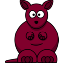 download Cartoon Kangaroo clipart image with 315 hue color
