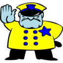 download Police Man clipart image with 180 hue color