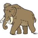 download Wooly Mammoth clipart image with 0 hue color