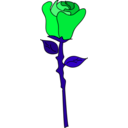 download Freehand Rose clipart image with 135 hue color
