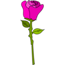 download Freehand Rose clipart image with 315 hue color