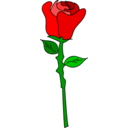 download Freehand Rose clipart image with 0 hue color
