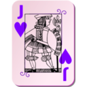 download Guyenne Deck Jack Of Hearts clipart image with 270 hue color