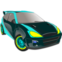 download Black Car clipart image with 180 hue color