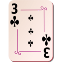 download Ornamental Deck 3 Of Clubs clipart image with 315 hue color