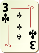 Ornamental Deck 3 Of Clubs