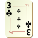 download Ornamental Deck 3 Of Clubs clipart image with 0 hue color