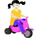 download Toddler On Trike clipart image with 45 hue color