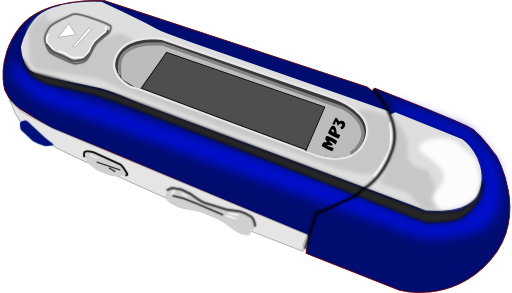 A Blue Old Style Mp3 Player