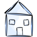 download Stylized House clipart image with 180 hue color