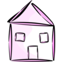 download Stylized House clipart image with 270 hue color