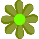 download Brown Flower clipart image with 45 hue color