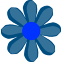 download Brown Flower clipart image with 180 hue color