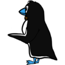 download Pointing Penguin clipart image with 180 hue color