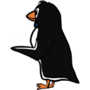 download Pointing Penguin clipart image with 0 hue color