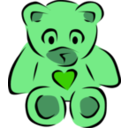download Teddy Bear With Heart clipart image with 90 hue color