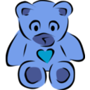 download Teddy Bear With Heart clipart image with 180 hue color