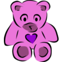 download Teddy Bear With Heart clipart image with 270 hue color